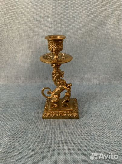 Подсвечник Лев. Материал Бронза