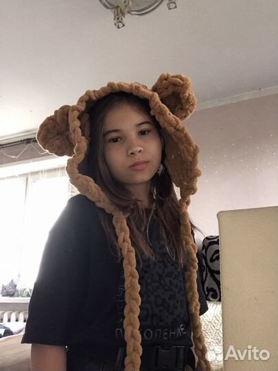 Вязаная повязкка (Мишка)