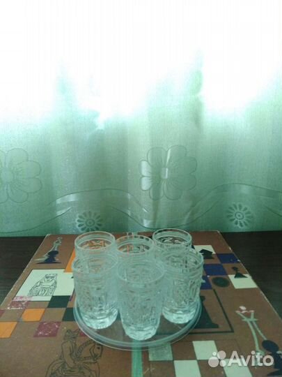 Набор хрустальных рюмок 6 предметов