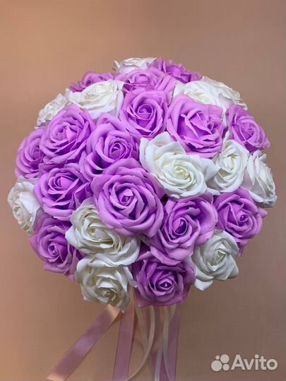 Розы из мыльных роз