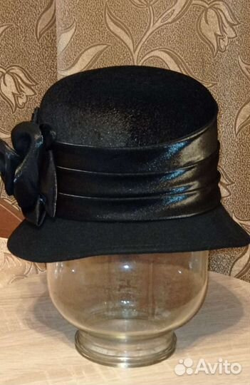 Шляпа фетровая женская черная
