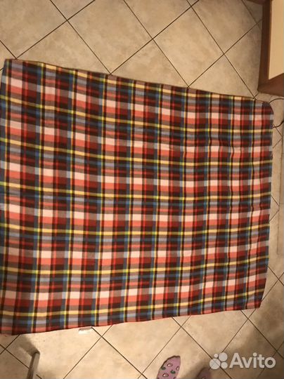 Новый Флисовый детский плед клетчатый