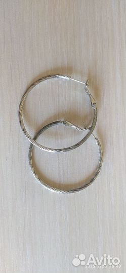 Серьги Конго (кольца) бижутерия