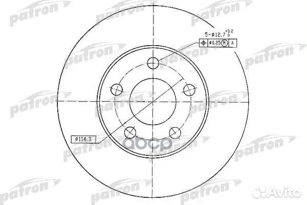 Диск тормозной передн nissan: almera tino 00- P
