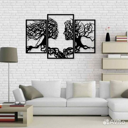 Набор картин из металла Поцелуй