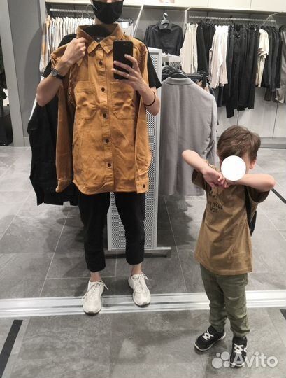 Плотная рубашка оверсайз H&M