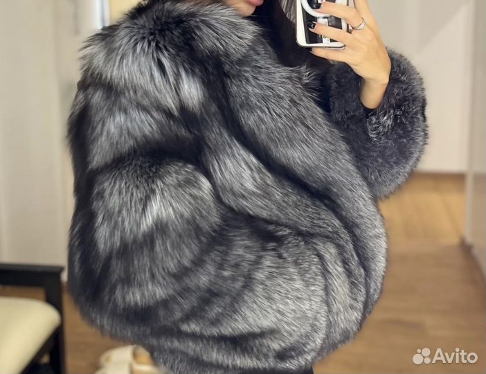 Шуба лиса цельная
