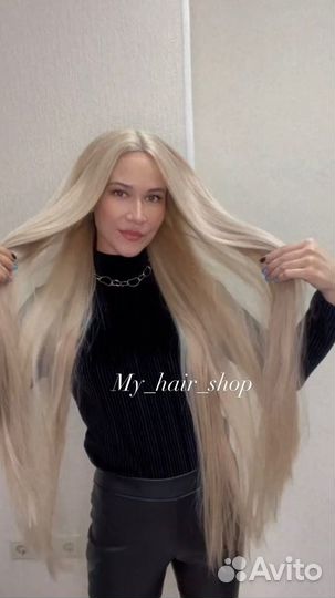 Парик на сетке полусистема 100 см длинный