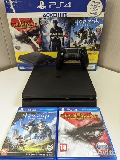 Sony PlayStation 4 slim + игры. Идеал