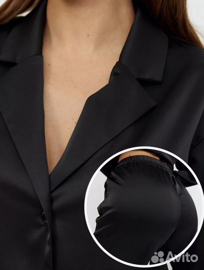 Костюм женский атласный шелковый