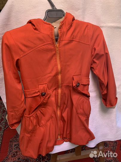 Плащ детский для девочки на флисе