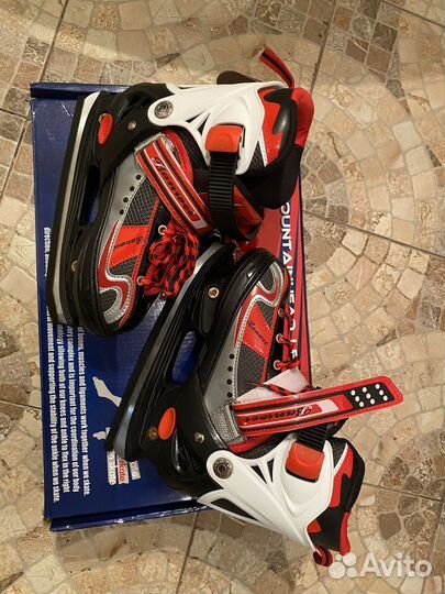 Коньки детские раздвижные размер 32-35