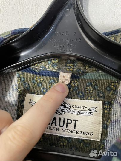 Рубашка вельвет Haupt. Винтаж. 00-ые