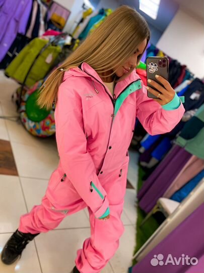 Комбинезон горнолыжный на мембране розовый