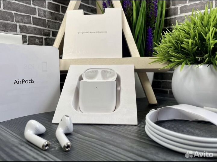 Apple AirPods 2 premium гарантия + чехол