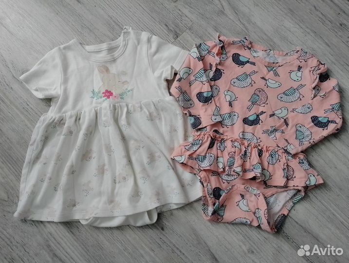 На доставке.Пакет вещей для девочки 68 74