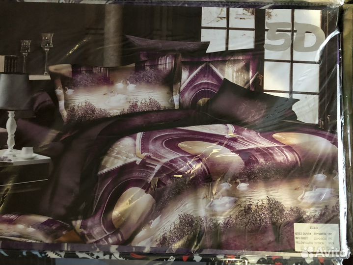 Постельное белье бамбук Евро