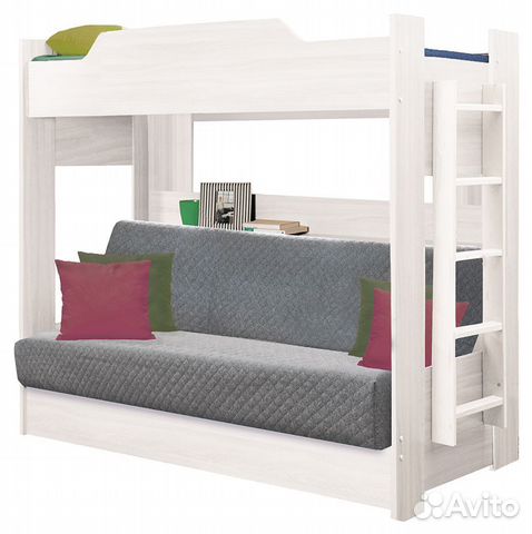 Двухярусная кровать с диваном