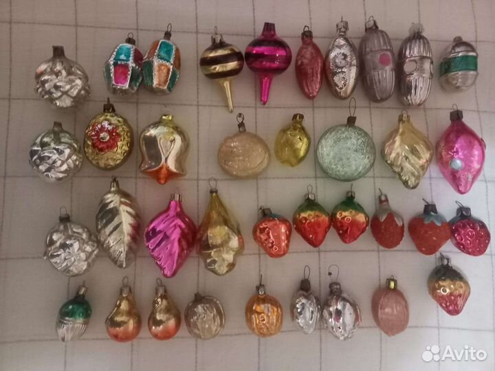 Елочные игрушки СССР в реставрацию лот