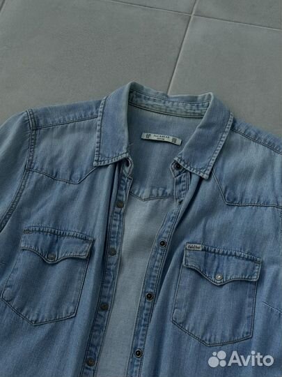 Джинсовая рубашка Pull&Bear