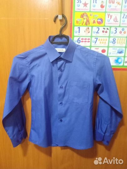 Рубашка шёлковая для мальчика 7-8 лет, 128 размер