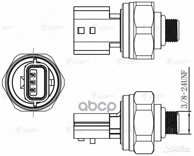 Датчик давления хладагента для Renault Logan II 12