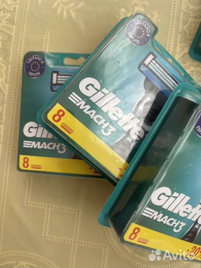 Gillette mach 3 сменные кассеты 8 шт