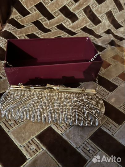 Клатч женский золотой