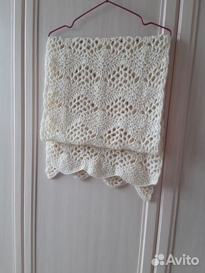 Палантин шарф накидка вязаный ручная работа