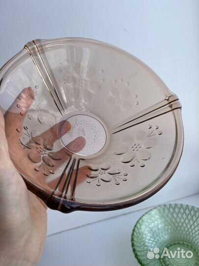Тарелки, стекло, винтаж