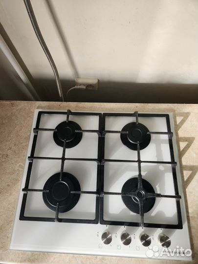 Газовая варочная панель 4 конфорки стекло