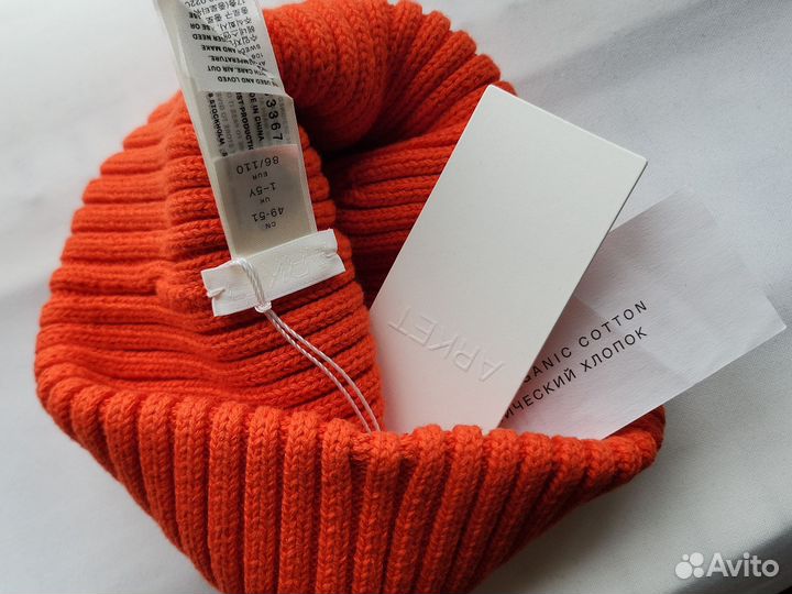 Детская шапка Arket новая 1-5 оранжевая