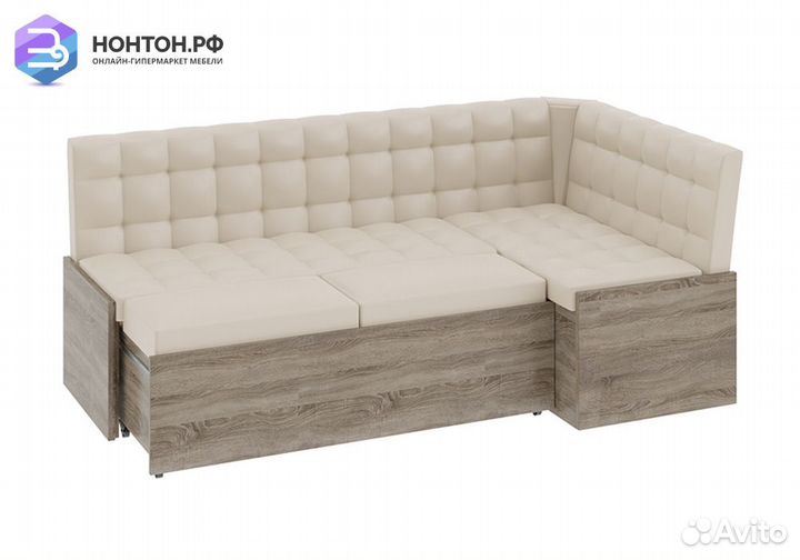 Скамья угловая Форест дуб сонома трюфель / кожзам