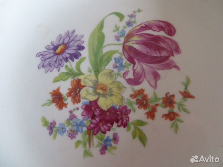 Тарелки Блюдо Дулево Мейсенский букет