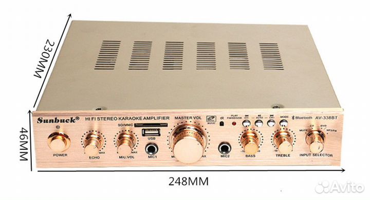 Усилитель Sunbuck AV-338BT-Gold