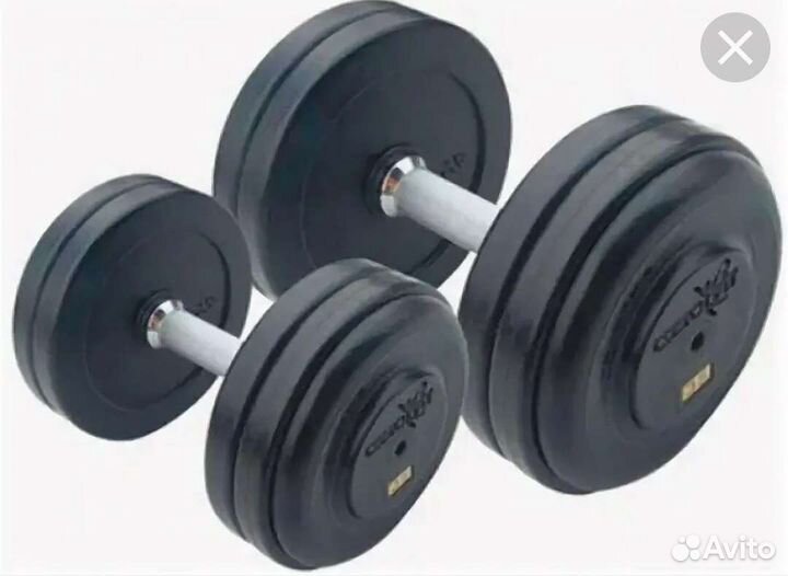 Гантели разборные обрезиненные