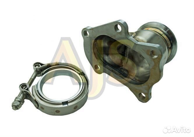 Адаптер v-band 76мм - Subaru фланец 5 болтов с хомутами