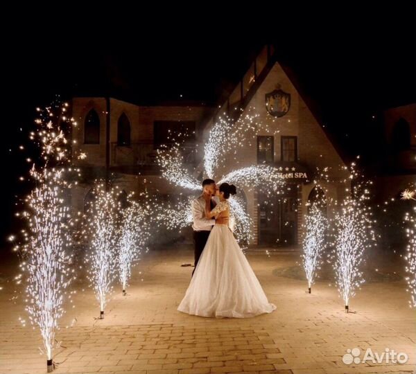 Холодные фонтаны на свадьбу Тяжелый дым