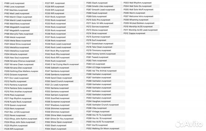 300 пресетов для гитарного процессора NUX MG-300