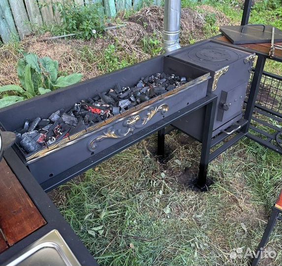 Мангал с печью