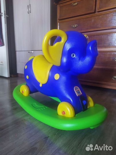 Слон 2в1 качалка-каталка