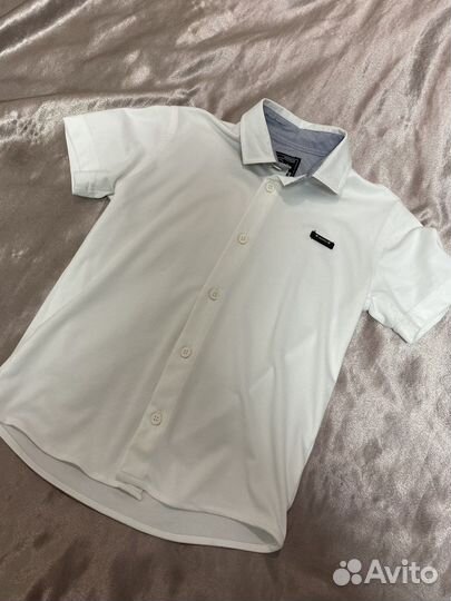 Белая рубашка на мальчика 116