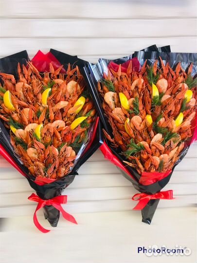 Букет из раков и креветок