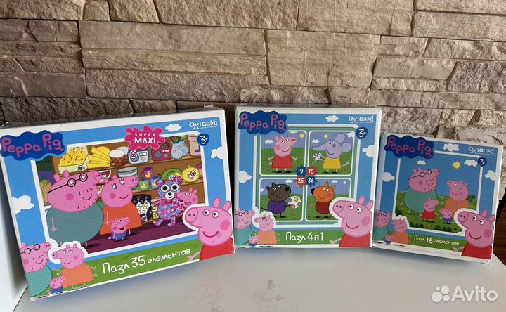 Пазлы для малышей Свинка пеппа