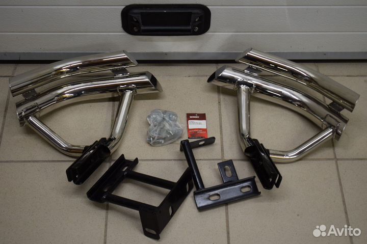 Hyundai Santa Fe 2006-2009г. Защита бампера уголки