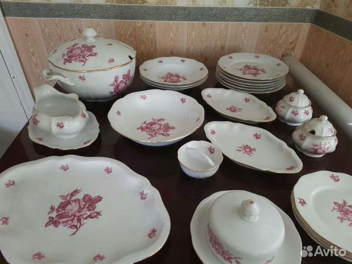 Сервиз столовый Розы Богемия, Чехосоовакия