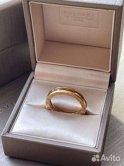 Золотое кольцо bvlgari Bzero 1 Оригинал