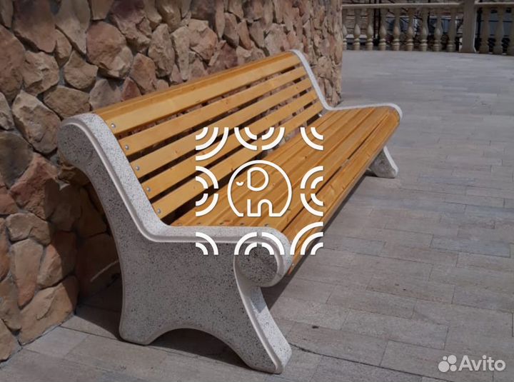 Лавочки из бетона Классик у производства