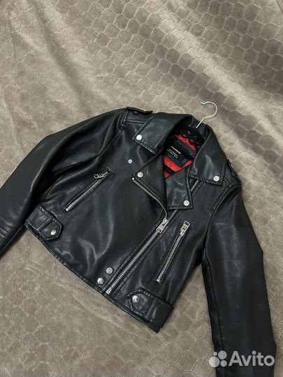 Кожаная куртка косуха женская