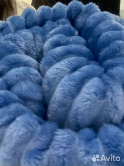 Плед синий